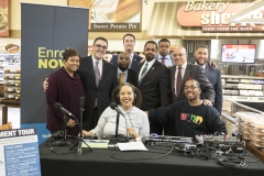 Sen. Vincent Hughes and Sen. Sharif Street at the ACA enrollment tour stop at the Shopright on Fox Street in Philadelphia, Nov. 16, 2017. James Robinson | Pennsylvania Senate Democratic Caucus