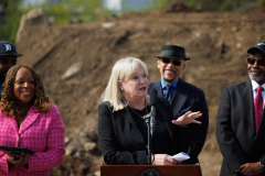 Abril 24, 2024: Senator Hughes, Congressman Dwight Evans, the Mayor’s Office, and other local leaders and housing advocates celebrate the groundbreaking of a new affordable housing project that will yield 40-units for seniors in the Mantua neighborhood of Philadelphia.