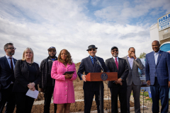 Abril 24, 2024: Senator Hughes, Congressman Dwight Evans, the Mayor’s Office, and other local leaders and housing advocates celebrate the groundbreaking of a new affordable housing project that will yield 40-units for seniors in the Mantua neighborhood of Philadelphia.