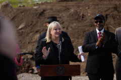 Abril 24, 2024: Senator Hughes, Congressman Dwight Evans, the Mayor’s Office, and other local leaders and housing advocates celebrate the groundbreaking of a new affordable housing project that will yield 40-units for seniors in the Mantua neighborhood of Philadelphia.