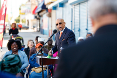 September 28, 2022: State Senators Anthony Williams,  Vincent Hughes and Sharif Street presented a $1.8 million mock check to the African Cultural Alliance of North America (ACANA.) The funding is made possible through the American Rescue Plan Act, and will support the creation of ACANA’s Africatown project.