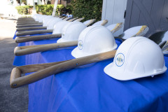 September 15, 2023: A long-time supporter of AIM Academy, Hughes participated in a groundbreaking for a major addition to the Whitemarsh Township school for students with language-based learning difficulties.