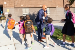 September 3, 2019: Sen. Hughes, along with firefighters from Philadelphia’s Engine Co. 59, welcomed students for the first day back to school at E.W. Rhodes School in Philadelphia