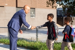 September 3, 2019: Sen. Hughes, along with firefighters from Philadelphia’s Engine Co. 59, welcomed students for the first day back to school at E.W. Rhodes School in Philadelphia