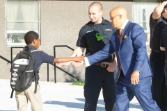 September 3, 2019: Sen. Hughes, along with firefighters from Philadelphia’s Engine Co. 59, welcomed students for the first day back to school at E.W. Rhodes School in Philadelphia