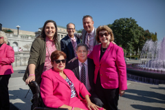 October 3, 2023: Senator Vincent Hughes joins the PA Breast Cancer Coalition as they kickoff Breast Cancer Awareness Month by turning the State Capitol East Wing Fountain pink. The PA Breast Cancer Coalition celebrating its 30th anniversary this year.