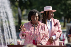 October 3, 2023: Senator Vincent Hughes joins the PA Breast Cancer Coalition as they kickoff Breast Cancer Awareness Month by turning the State Capitol East Wing Fountain pink. The PA Breast Cancer Coalition celebrating its 30th anniversary this year.