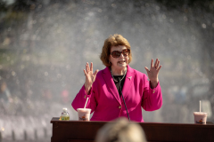 October 3, 2023: Senator Vincent Hughes joins the PA Breast Cancer Coalition as they kickoff Breast Cancer Awareness Month by turning the State Capitol East Wing Fountain pink. The PA Breast Cancer Coalition celebrating its 30th anniversary this year.