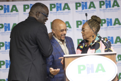 September 4, 2024: Sen. Hughes joined Philadelphia Mayor Cherelle Parker and other city officials yesterday to announce that the Philadelphia Housing Authority has reached an agreement with a negligent landlord to purchase the dilapidated Brith Sholom apartment building in Wynnefield Heights.