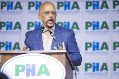 September 4, 2024: Sen. Hughes joined Philadelphia Mayor Cherelle Parker and other city officials yesterday to announce that the Philadelphia Housing Authority has reached an agreement with a negligent landlord to purchase the dilapidated Brith Sholom apartment building in Wynnefield Heights.