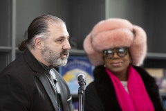 December 21, 2022: State Senator Vincent Hughes teams up with wife, actress and activist Sheryl Lee Ralph, to host their “Smart Santa” event.