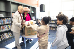 December 21, 2022: State Senator Vincent Hughes teams up with wife, actress and activist Sheryl Lee Ralph, to host their “Smart Santa” event.