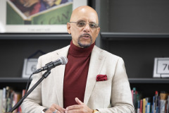 December 21, 2022: State Senator Vincent Hughes teams up with wife, actress and activist Sheryl Lee Ralph, to host their “Smart Santa” event.