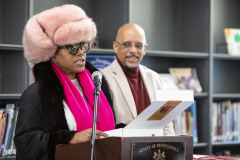 December 21, 2022: State Senator Vincent Hughes teams up with wife, actress and activist Sheryl Lee Ralph, to host their “Smart Santa” event.