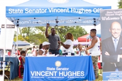 17 de agosto de 2019: El Senador Hughes se asocia con el Honorable Concejal Curtis Jones Jr of y el Honorable Representante Estatal de PA Morgan Cephas para organizar la celebración anual del Día del Distrito.