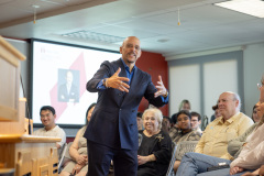 April 16, 2024: Senator Vincent Hughes speaks on The Power of Persistence as part of the Featherman Lecture Series at Temple University.