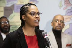 February 2, 2023 :: Senator Hughes presented a Redevelopment Assistance Capital Program (RACP) grant check for a project involving the renovation of the Shepard Recreation Center, which features improvements to the outdoor site.