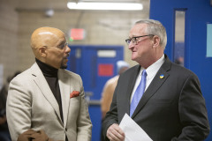 February 2, 2023 :: Senator Hughes presented a Redevelopment Assistance Capital Program (RACP) grant check for a project involving the renovation of the Shepard Recreation Center, which features improvements to the outdoor site.