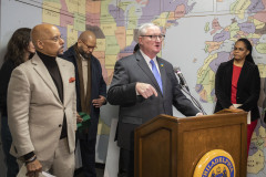 February 2, 2023 :: Senator Hughes presented a Redevelopment Assistance Capital Program (RACP) grant check for a project involving the renovation of the Shepard Recreation Center, which features improvements to the outdoor site.