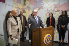 February 2, 2023 :: Senator Hughes presented a Redevelopment Assistance Capital Program (RACP) grant check for a project involving the renovation of the Shepard Recreation Center, which features improvements to the outdoor site.