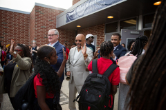 September 5, 2023: Today was #BacktoSchool for the School District of Philadelphia students. Senator Hughes stopped by Bluford Elementary and Morton McMichael to welcome the students back and get them excited for the year ahead! Music was playing, bells were ringing, and the community was out to support our students.