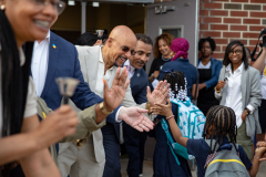 September 5, 2023: Today was #BacktoSchool for the School District of Philadelphia students. Senator Hughes stopped by Bluford Elementary and Morton McMichael to welcome the students back and get them excited for the year ahead! Music was playing, bells were ringing, and the community was out to support our students.