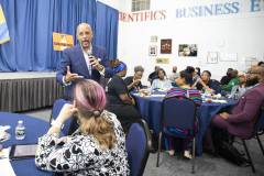 September 15, 2023: Senator Vincent Hughes hosts a budget briefing for leaders in the fight against gun violence.