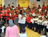 February 11, 2016: Senator Hughes visits Harambee Charter School to deliver a $346,000 21st Century Community Learning Centers grant to its wonderful CEO, Sandra Dungee Glenn.