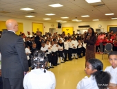 February 11, 2016: Senator Hughes visits Harambee Charter School to deliver a $346,000 21st Century Community Learning Centers grant to its wonderful CEO, Sandra Dungee Glenn.