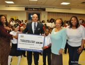 February 11, 2016: Senator Hughes visits Harambee Charter School to deliver a $346,000 21st Century Community Learning Centers grant to its wonderful CEO, Sandra Dungee Glenn.