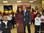February 11, 2016: Senator Hughes visits Harambee Charter School to deliver a $346,000 21st Century Community Learning Centers grant to its wonderful CEO, Sandra Dungee Glenn.