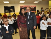 February 11, 2016: Senator Hughes visits Harambee Charter School to deliver a $346,000 21st Century Community Learning Centers grant to its wonderful CEO, Sandra Dungee Glenn.