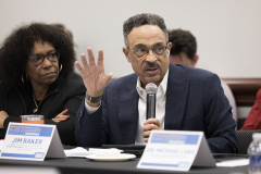 March 14, 2025: Senator Vincent Hughes convened a group of lawmakers and community healthcare leaders to discuss how Black Pennsylvanians could be impacted by proposed health insurance cuts that were introduced by Congressional Republicans earlier this week.  