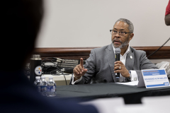 March 14, 2025: Senator Vincent Hughes convened a group of lawmakers and community healthcare leaders to discuss how Black Pennsylvanians could be impacted by proposed health insurance cuts that were introduced by Congressional Republicans earlier this week.  