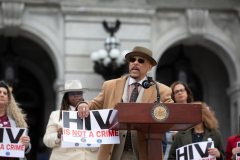March 21, 2023 – State Senator Vincent Hughes and State Representatives Benjamin Waxman and Malcolm Kenyatta held a  joint press conference  announcing the filing of a bill that will repeal the felony sentencing enhancement for people living with HIV who are charged with prostitution and related offenses.
