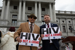 March 21, 2023 – State Senator Vincent Hughes and State Representatives Benjamin Waxman and Malcolm Kenyatta held a  joint press conference  announcing the filing of a bill that will repeal the felony sentencing enhancement for people living with HIV who are charged with prostitution and related offenses.