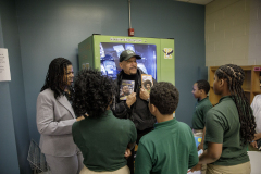 December 18, 2023: enator Hughes kicked off his holiday Food for the Brain giveaway at John B. Kelly School. Throughout the week, Team Hughes will deliver food and books to 11 schools in the 7th district, in partnership with Share Food Program, DoorDash, Read to Succeed Philadelphia, Treehouse Books, and Reading Recycled.