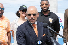 April 14, 2022: Sen. Hughes held a news conference in the Mantua neighborhood of Philadelphia to outline his $2.27 billion proposal to expand affordable housing across Pennsylvania.