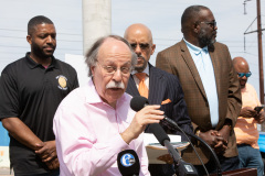 April 14, 2022: Sen. Hughes held a news conference in the Mantua neighborhood of Philadelphia to outline his $2.27 billion proposal to expand affordable housing across Pennsylvania.