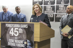 March 13, 2024: Senator Hughes and legal leaders from across the Commonwealth held a press conference to discuss new developments for Pennsylvania public defense and the overall effort to invest in and reform criminal justice in Pennsylvania.
