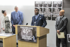 March 13, 2024: Senator Hughes and legal leaders from across the Commonwealth held a press conference to discuss new developments for Pennsylvania public defense and the overall effort to invest in and reform criminal justice in Pennsylvania.