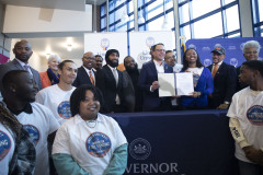 December 1, 2023: Weeks after 14 Lincoln University students marched 66 miles to Harrisburg to demand an end to a budget standoff that delayed higher education funding, Sens. Hughes and Comitta were joined on the school’s Chester County campus today by Gov. Josh Shapiro for a ceremonial signing of House Bill 1461, the non-preferred education funding legislation that delivered a record 21 percent increase for Lincoln.