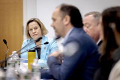 April 22, 2025: Senator Vincent Hughes convened a group of federal, state, and city lawmakers and healthcare leaders to discuss how Pennsylvania and Philadelphia can address looming cuts to health insurance and coverage provided by Medicaid, the Affordable Care Act/Pennie, and CHIP