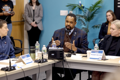 April 22, 2025: Senator Vincent Hughes convened a group of federal, state, and city lawmakers and healthcare leaders to discuss how Pennsylvania and Philadelphia can address looming cuts to health insurance and coverage provided by Medicaid, the Affordable Care Act/Pennie, and CHIP
