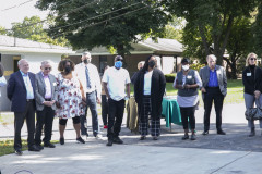 September 29, 2022: Sen. Hughes presents a check to Methodist Services of Philadelphia for renovations to their Power House building at their Monument Avenue Campus.