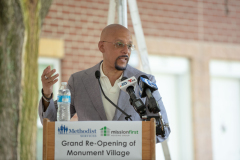 August 16, 2023: Senator Hughes joined Mission First Housing Group for the grand re-opening of Monument Village, a 60-apartment affordable housing development in West Philadelphia.