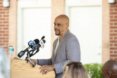 August 16, 2023: Senator Hughes joined Mission First Housing Group for the grand re-opening of Monument Village, a 60-apartment affordable housing development in West Philadelphia.