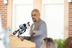 August 16, 2023: Senator Hughes joined Mission First Housing Group for the grand re-opening of Monument Village, a 60-apartment affordable housing development in West Philadelphia.