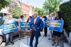 July 24, 2019: Senator Hughes holds press conference to present check to Mt. Vernon Manor CDC.