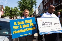 July 24, 2019: Senator Hughes holds press conference to present check to Mt. Vernon Manor CDC.